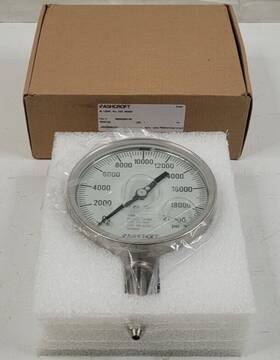 45-1209sl Ashcroft 45 1209sl Rxl Xsg 20000psi Process Pressure Gauge 316l Ss Tube/socket