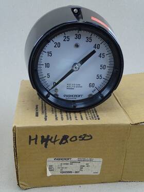 45-1279ss-04b-60 Ashcroft 45-1279ss-04b-60# 4.5 Inch Duragauge 0-60 Psi Gauge 1/2 Npt