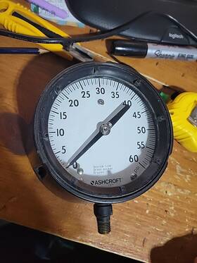 451279as Ashcroft Nib Duragauge Pressure Gauge 0-60 Psi 4 Inch Face
