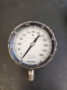 451379ss02l300 Ashcroft 600 Duragauge Pressure Gauge 4-1/2 Inch Dia. Psi Range 1