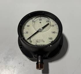 45139bs02l160 Ashcroft Duragauge 4 1/2 Inch Pressure Gauge 0-160 Psi Glycerin Filled Bottom Conn