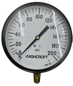 45w1000h02l-200 Ashcroft 45w1000h02l-200# / 4.5 Inch Pressure Gauge 0-200 Psi 1/4 Npt New
