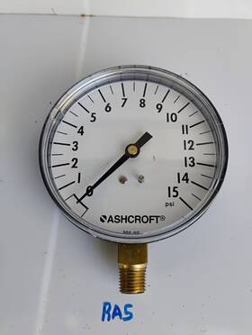 4zg17 Ashcroft Pressure Gauge 0-15 Lbs