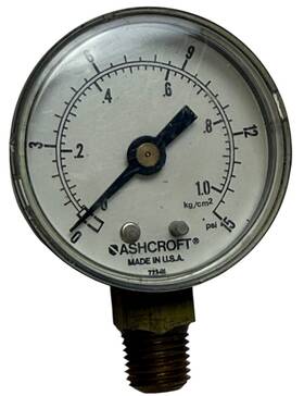 561.01.00.528 Ashcroft 723-01 Pressure Gauge 0-15 Psi