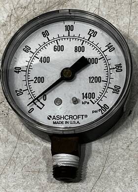 593-11 Ashcroft 2-1/2ftft Pressure Gage 0-200 Psi Gauge