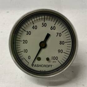 5wk77 Ashcroft 100 Psi Pressure Gauge Back Mount 63 Mm 1/4 In Mpn