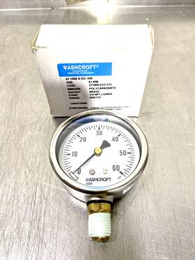631008a Ashcroft 02l 2 1/2 In 60 Psi Pressure Gauge