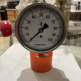 7403 Ashcroft 1 1/2 Inch Tri-clamp 74-06 Filled Diaphragm 100psi Pressure Gauge New
