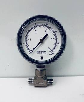 1490 Ashcroft 759426366879 Low Pressure Gauge Natural Gas To 5 Psi 2 1/2 Dial No.