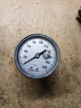 8937 Ashcroft New Gauge 0-2000psi Welded Aisi 316 Tube And Socket