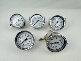 9001-006 Ashcroft Pressure Gauge X 4 0-200psi And 1 0-160psi