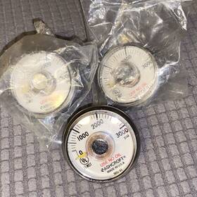 9091-03 Ashcroft Lot Of 3 0-3000 Psi Pressure Gauges Nos