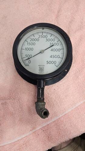 540-006 Ashcroft American 1079-d Vtg Duragauge 5000 Psi Steampunk Gauge #540-006