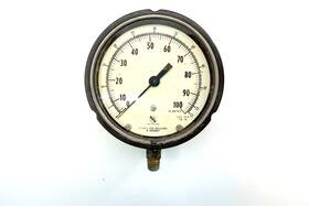 Ansi-316 Ashcroft Vintage Pressure Gauge 0-100 And 0-57 Aisi 316 Bellows Sockets Water