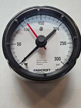 45-1279as-02b-xe0-0 Ashcroft Ms037 45-1279as-02b-xe0-0/300psi Duragauge Pressure Gauge 0-300 Psi