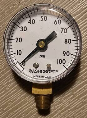 T-1005 Ashcroft Pressure Gauge To 100 Psi 1/8 Npt Plastic-usa-nos