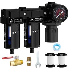 Ffr04b-b Atiny 1/2 Inch Npt Air Compressor Water Separator Pressure Regulator Combo Co