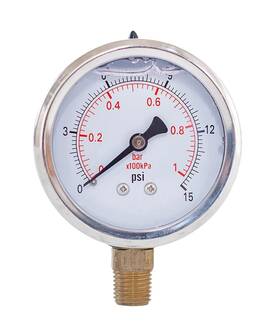 Atiuhifr 313025452403 Glycerine Filled Compound Pressure Gauge 2 Inch Dia 1/4 Npt Lower Mount -30 Inhg