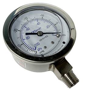 G25-slv-4ls Automationdirect Prosense Mechanical Pressure Gauge -30 To In Hg
