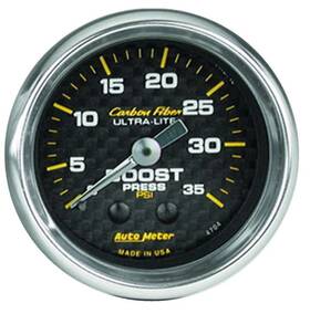 4704 Autometer 2-1/16in C/f Boost Gauge 35psi