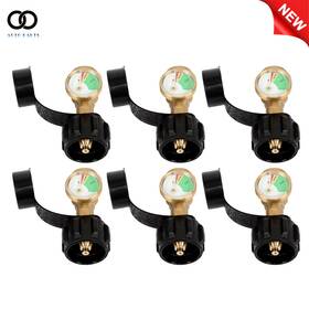 Apo344608 Autoooparts 6pcs Universal Propane Gauge For Tank Copper Easy To Read Durable Indicator
