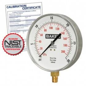 421avnd-30vac-nist Baker 421avnd-30vac Pressure Gauge 30 Inch Hg-0 Vac