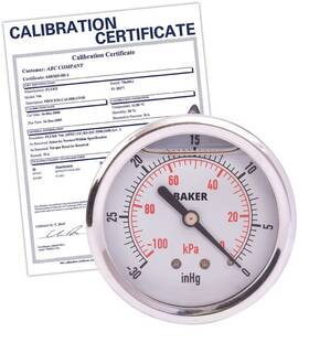 Ahnc-30hg-nist Baker Ahnc-30hg Pressure Gauge 30 Inch Hg-0 Vac