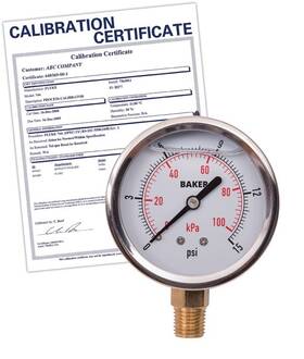 Avnc-15p-nist Baker Avnc-15p Pressure Gauge To 15 Psi