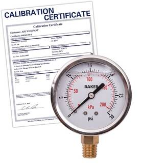 Avnc-30p-nist Baker Avnc-30p Pressure Gauge To 30 Psi