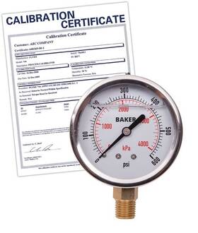Avnc-600p-nist Baker Avnc-600p Pressure Gauge To 600 Psi