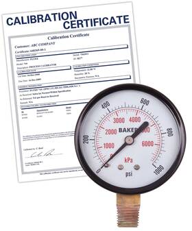 Lvbna-1000p-nist Baker Lvbna-1000p Pressure Gauge To 1000 Psi