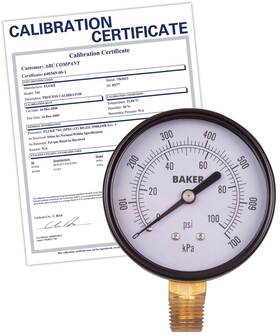 Lvbna-100p-nist Baker Lvbna-100p Pressure Gauge To 100 Psi