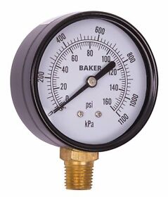 Lvbna-160p Baker Pressure Gauge 0-160 Psi