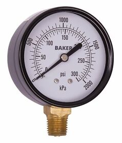 Lvbna-300p Baker Pressure Gauge 0-300 Psi