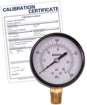 Lvbna-30p-nist Baker Lvbna-30p Pressure Gauge To 30 Psi