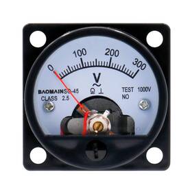 0m-k2fm-yc7c Baomain Analog Dial Panel Meter Voltmeter Gauge So-45 Ac 0-300v Round Black