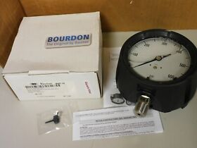 201l-402k Baumer Bourdon Glycerin Filled Gauge 4-1/2inch Face 0-600psi 1/2inch Npt