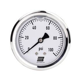 Yn60z Becometer 1.6% Accuracy Glycerin Filled Water Pressure Gauge 2.5 Inch Dial 0-100 Psi