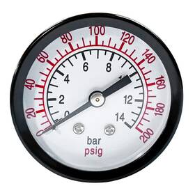 1zq-06360-gpg Beduan Air Pressure Gauge For Compressor 2 Inch Dial Center Back Mount 1/4 Npt 0-2
