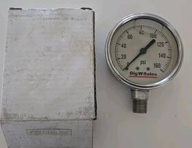 Lfg-160-ss Big W Sales 0-160psi Liquid Filled Gauge 2.5 Inch Stainless Nib Nos