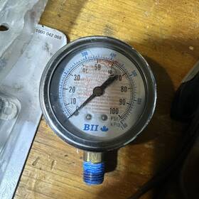 Pf-gg160 Bii Pressure Gauge 2 1/2 Inch Glycerine Filled 0-160 Psi Dual Scale 0-1100 Kpa