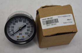 Po17183854-oh Blue Fin Gep-100-bk 2 Bluefin Pressure Gauge Inch Bottom Mount 0-100 Psi