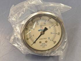 Br202l-254i Blue Ribbon - 0-400 Psi 2-1/2 Inch Dial Pressure Gauge 1/4 Npt