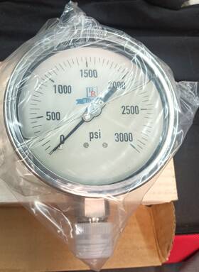 Br301l-402sp Blue Ribbon Pressure Gauge 4 In Face 0-3000 Psi 1/2 Npt