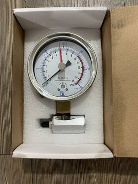 Ns-404b Blue Ribbon Br550/ns-404b 4 Inch Gas Test Pressure Gauge 15 Psi Bottom Mount