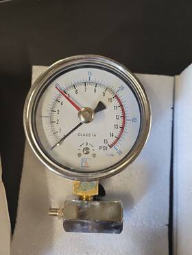 Br551dns-404b Blue Ribbon Class 1a 4 Inch Low Pressure Diaphragm Gauge 0-15psi Exp.apr 30 2025