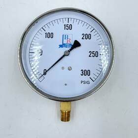 Br601d-454h Blue Ribbon 300psi Gauge 4.5 Inch Face 1/4 Npt
