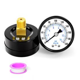 Bogerdack Ep-042 0-200psi Well Pump Pressure Gauge 1/4 Inch Npt 2 Face Dial Size Back Mount Mult