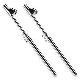 Bogerdack Ep-195s 2pcs Silver Dual Head Auto Tire Pressure Guage Heavy Duty Air Gauge 10-150