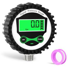 Bogerdack Ep-322 0-200psi Digital Air Pressure Gauge 1/4ftft Npt Lower Mount And Rubber Protect